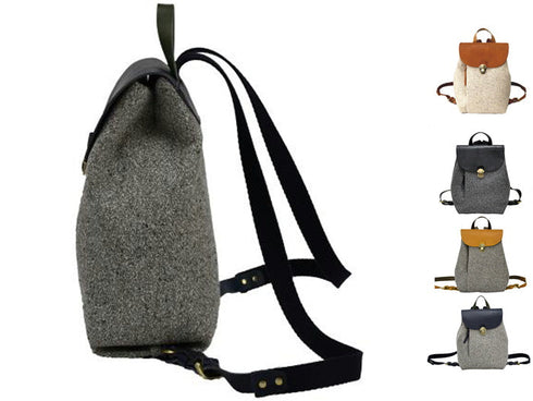 【豊岡鞄 カルド TN019MR ライトグレー/イエロー】ミニリュック